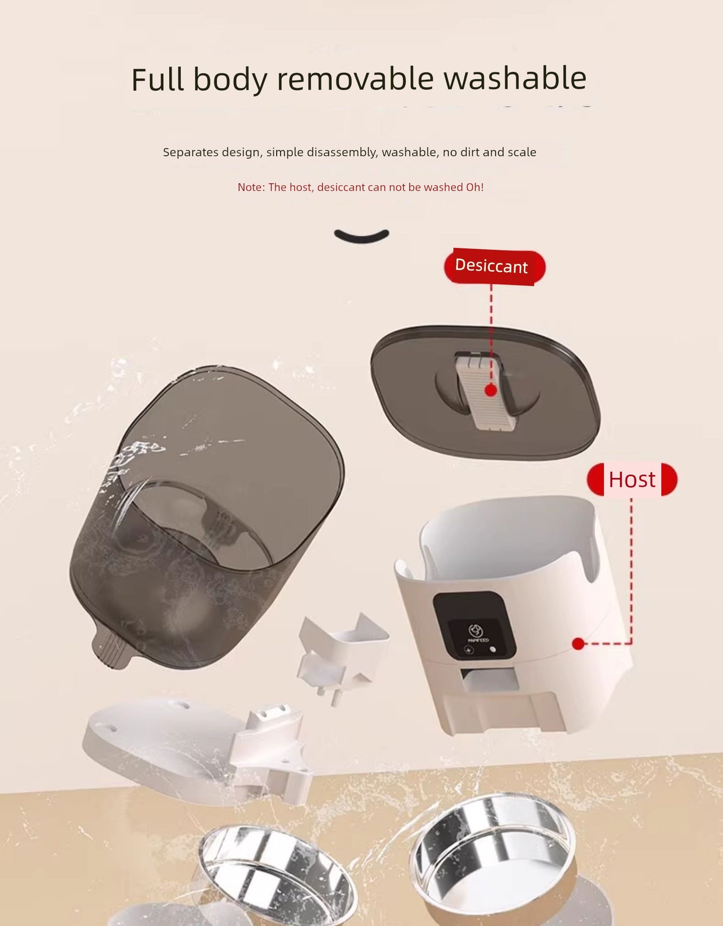 Papifeed Double Bowl Automatic Feeder Cat Dog Food Pet Timing Visual Intelligent Feeding Machine Large Capacity