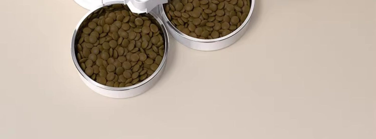Papifeed Double Bowl Automatic Feeder Cat Dog Food Pet Timing Visual Intelligent Feeding Machine Large Capacity