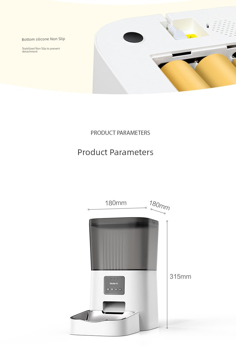 AI Master Pet Intelligence Automatic Pet Feeder Cat Food Dog Food Timing Quantitative Feeding Machine Feeding Machine Pet Supplies