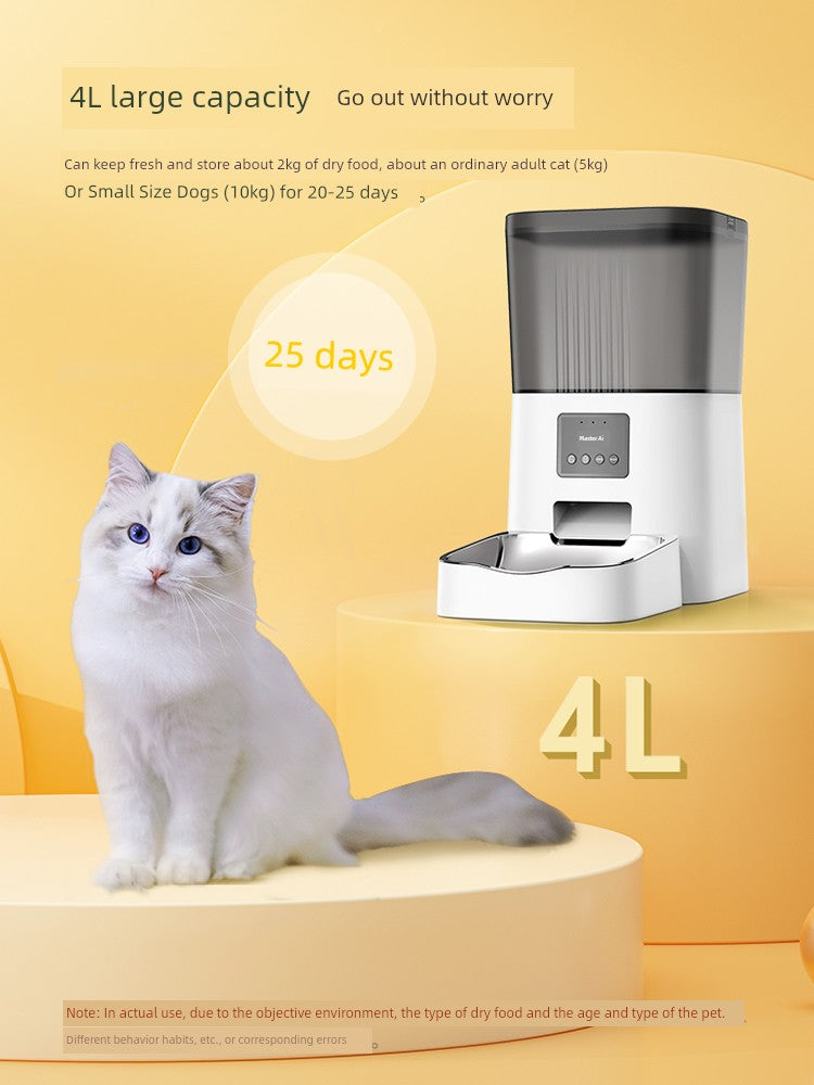 AI Master Pet Intelligence Automatic Pet Feeder Cat Food Dog Food Timing Quantitative Feeding Machine Feeding Machine Pet Supplies
