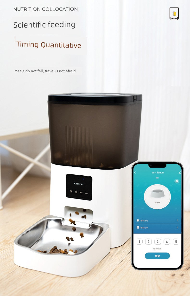 AI Master Pet Intelligence Automatic Pet Feeder Cat Food Dog Food Timing Quantitative Feeding Machine Feeding Machine Pet Supplies