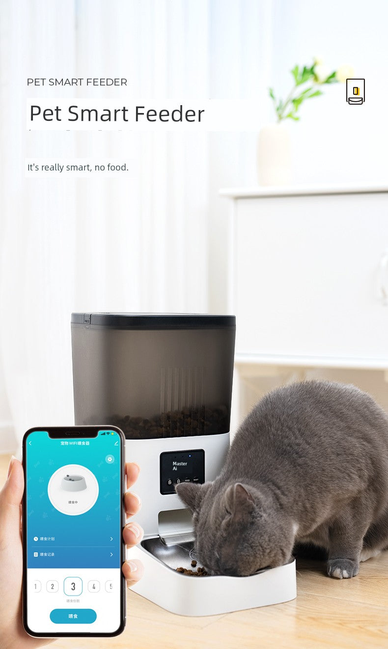 AI Master Pet Intelligence Automatic Pet Feeder Cat Food Dog Food Timing Quantitative Feeding Machine Feeding Machine Pet Supplies